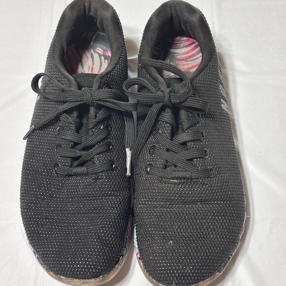 NOBULL Shoes Womens 7.5 Black Floral Colorful Gym Training Crossfit Sneaker - Picture 2 of 9